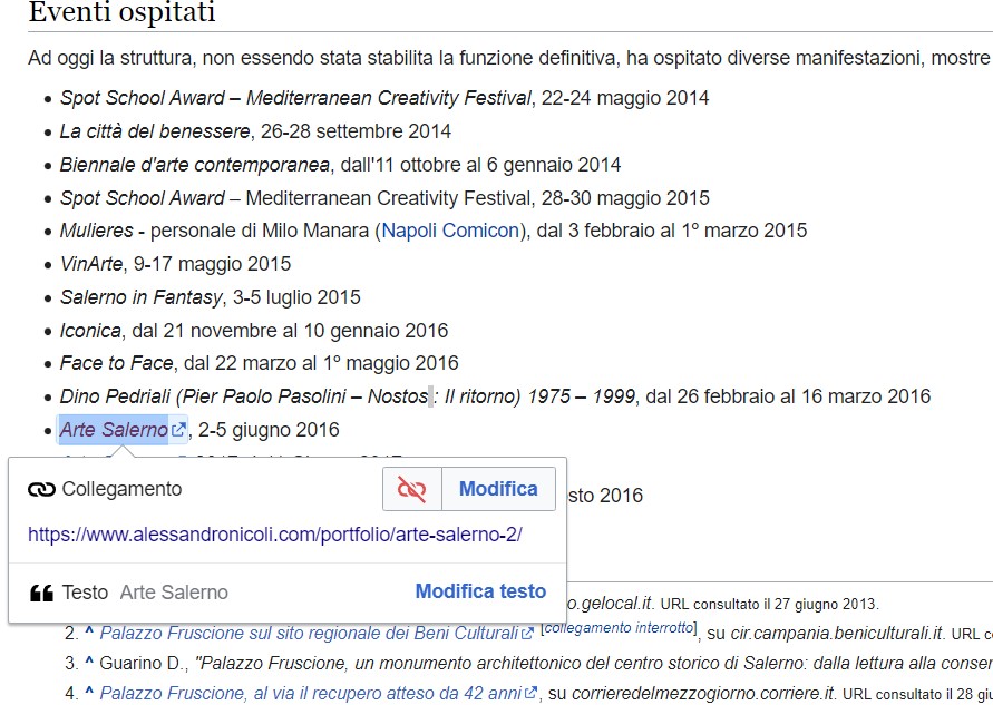 esempio di backlink di qualità da wikipedia per aumentare il traffico organico