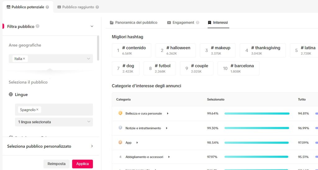 analisi pubblico ptenziale tiktok